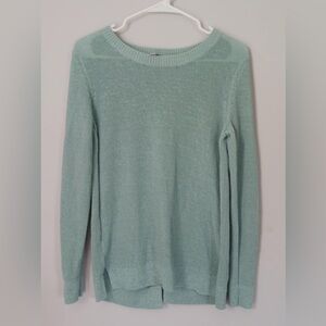 LOFT Light Green Crew Neck Sweater